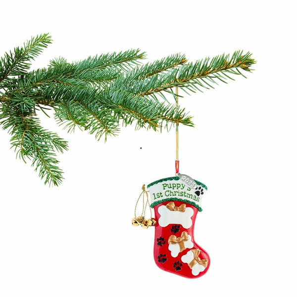 Puppy's First, Dogs First Christmas Ornament 2025 - Dog Christmas Ornaments - Easy to Personalize at Home - Comes in a Gift Box so Its Ready for Giving