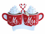 Our First Christmas Ornament, Wedding Gifts for Couples 2025, Just Married with Mr and Mrs, Cute Hot Cocoa Design, Couples First Christmas Ornament in Gift Box
