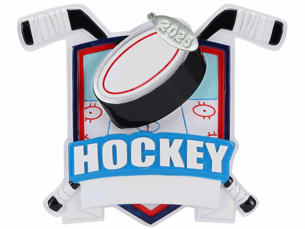 Hockey Ornaments, 2025 Hockey Player Gift Idea, Idea for Boys or Girls, Includes Hangtag and Gift Box