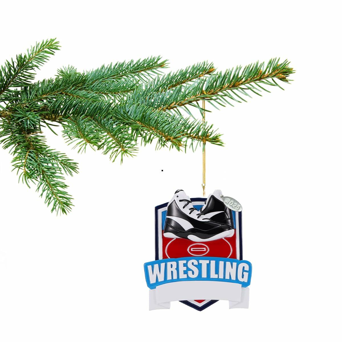 2025 Wrestling Ornaments to Personalize, Wrestling Gift Idea or Christmas Tree Ornaments for Boys or Girls, Includes Hangtag and Gift Box