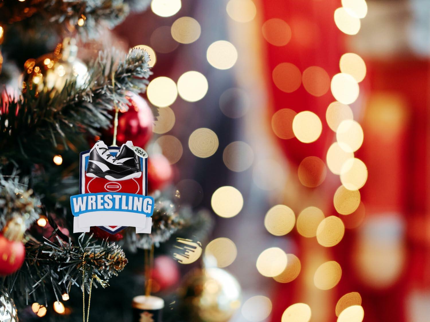 2025 Wrestling Ornaments to Personalize, Wrestling Gift Idea or Christmas Tree Ornaments for Boys or Girls, Includes Hangtag and Gift Box
