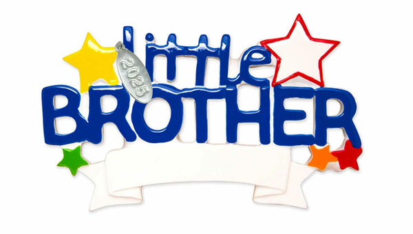 Little Brother Ornament 2025, Easy to Personalize at Home, Comes in Gift Box