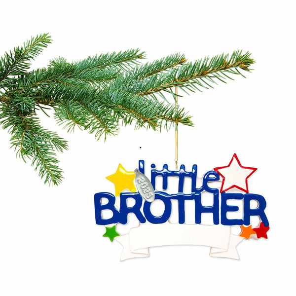 Little Brother Ornament 2025, Easy to Personalize at Home, Comes in Gift Box
