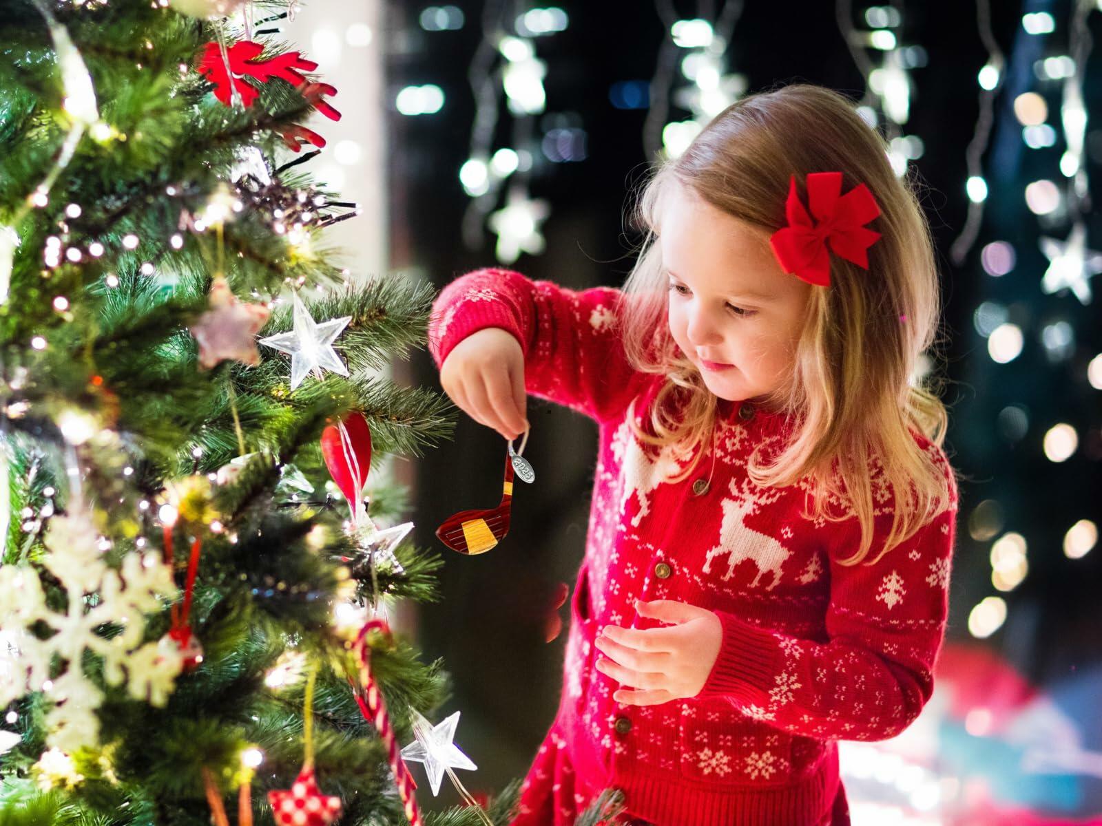 Golf Ornament - Golf Gifts for Men - 2025 Golf Christmas Ornaments - Stunning Two-Tone Wood Christmas Ornament - Intarsia Design - Comes in a Gift Box so It's Ready for Giving