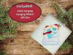 Expecting Ornament, Pregnant Christmas Ornament - Cute and Funny Yeti or Not Here I Come Design - Can Be Personalized at Home, Comes in a Gift Box