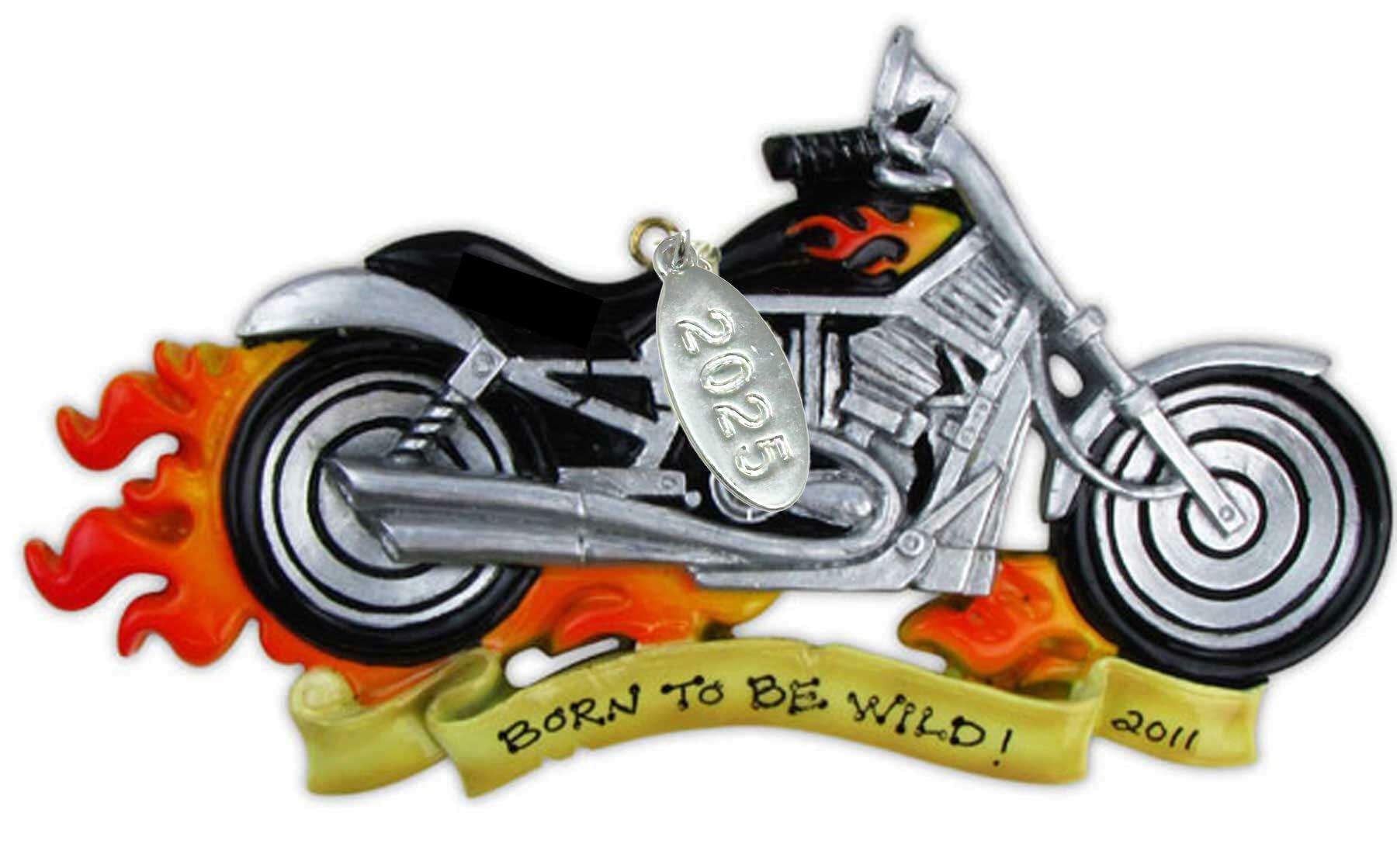 Motorcycle Ornament - Motorcycle Christmas Ornament, Biker Ornament, Easy to Personalize Christmas Ornaments 2025 - Comes in Gift Box So It's Ready for Giving