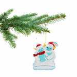 Expecting Ornament, Pregnant Christmas Ornament - Cute and Funny Yeti or Not Here I Come Design - Can Be Personalized at Home, Comes in a Gift Box