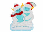 Expecting Ornament, Pregnant Christmas Ornament - Cute and Funny Yeti or Not Here I Come Design - Can Be Personalized at Home, Comes in a Gift Box