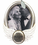 Memorial Picture Frame, Memorial Ornament 2025, Memory Picture Frame To Stand or Hang, Memorial Gift - Always In Our Thoughts - Comes in a gift box so it's ready for giving