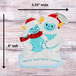 Expecting Ornament, Pregnant Christmas Ornament - Cute and Funny Yeti or Not Here I Come Design - Can Be Personalized at Home, Comes in a Gift Box