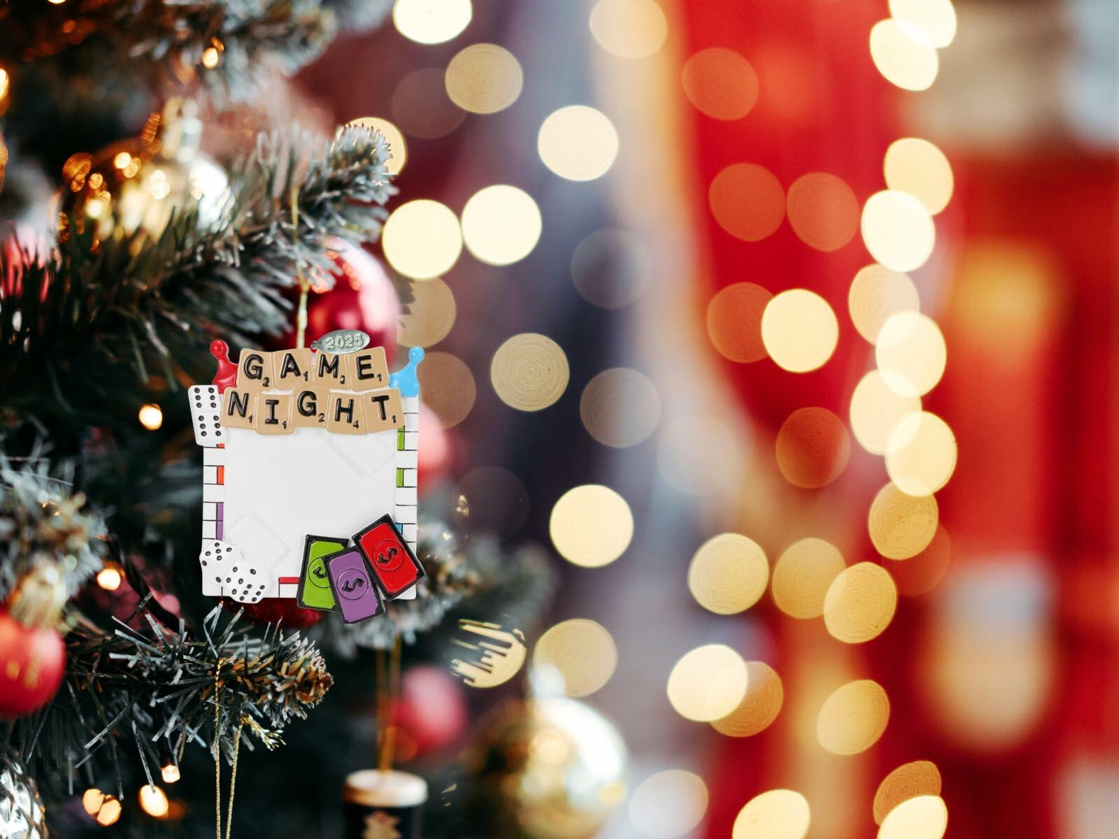 Game Night Christmas Ornament, Board Game Ornament Gift Idea, Stocking Stuffer Easily Personalized at Home - Arrives in Gift Box - 2025