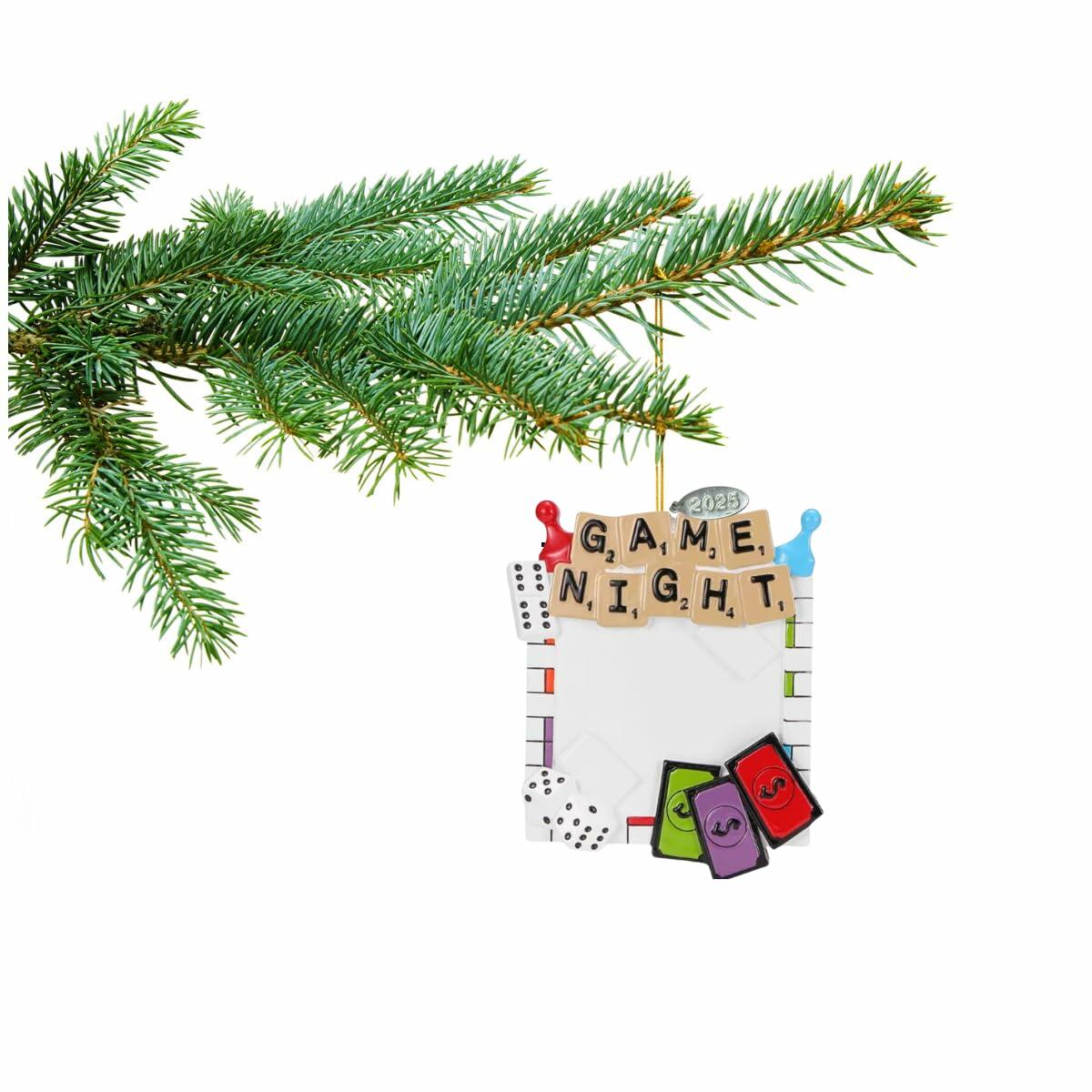 Game Night Christmas Ornament, Board Game Ornament Gift Idea, Stocking Stuffer Easily Personalized at Home - Arrives in Gift Box - 2025