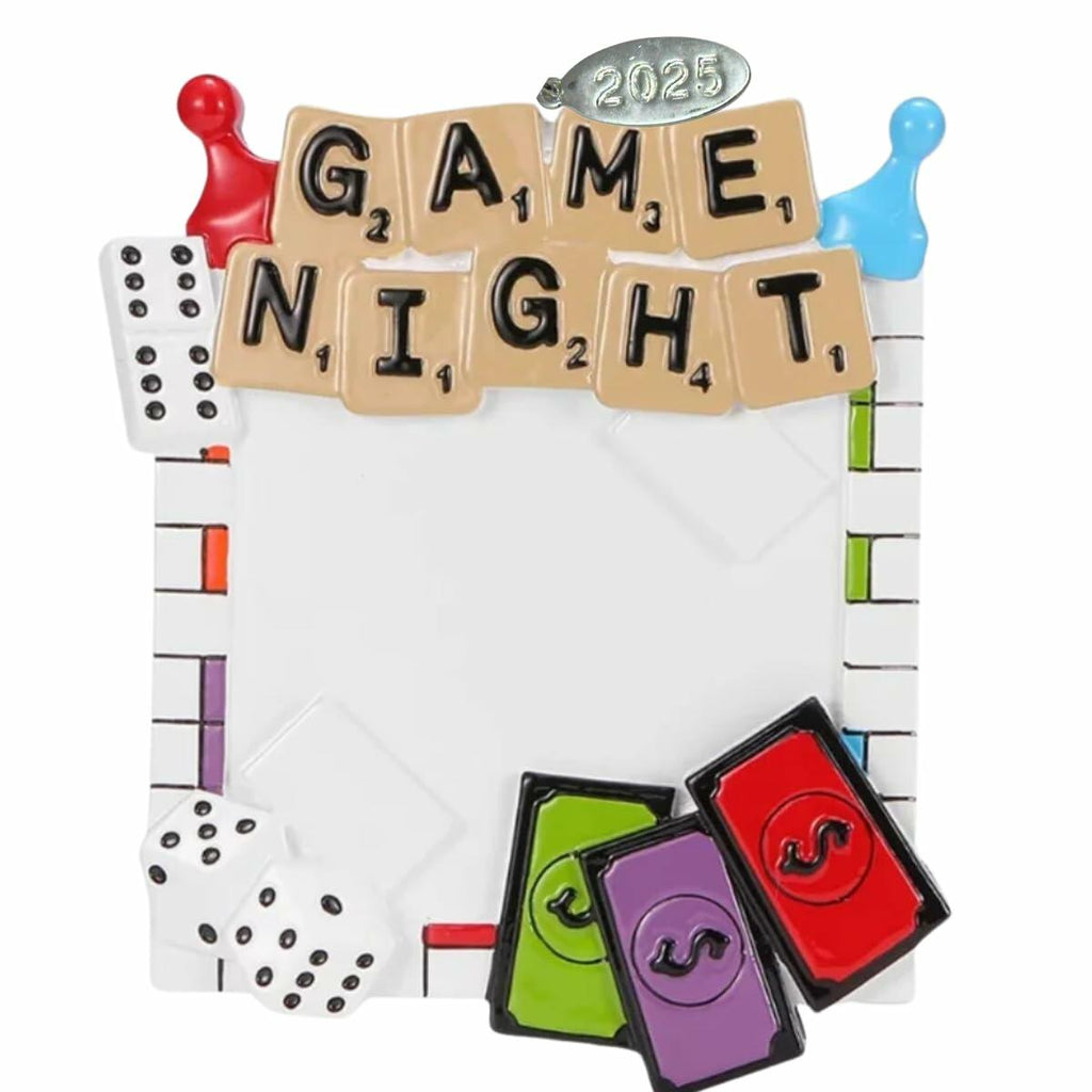 2026 Game Night Christmas Ornament, Board Game Ornament Gift Idea, Stocking Stuffer Easily Personalized at Home - Arrives in Gift Box