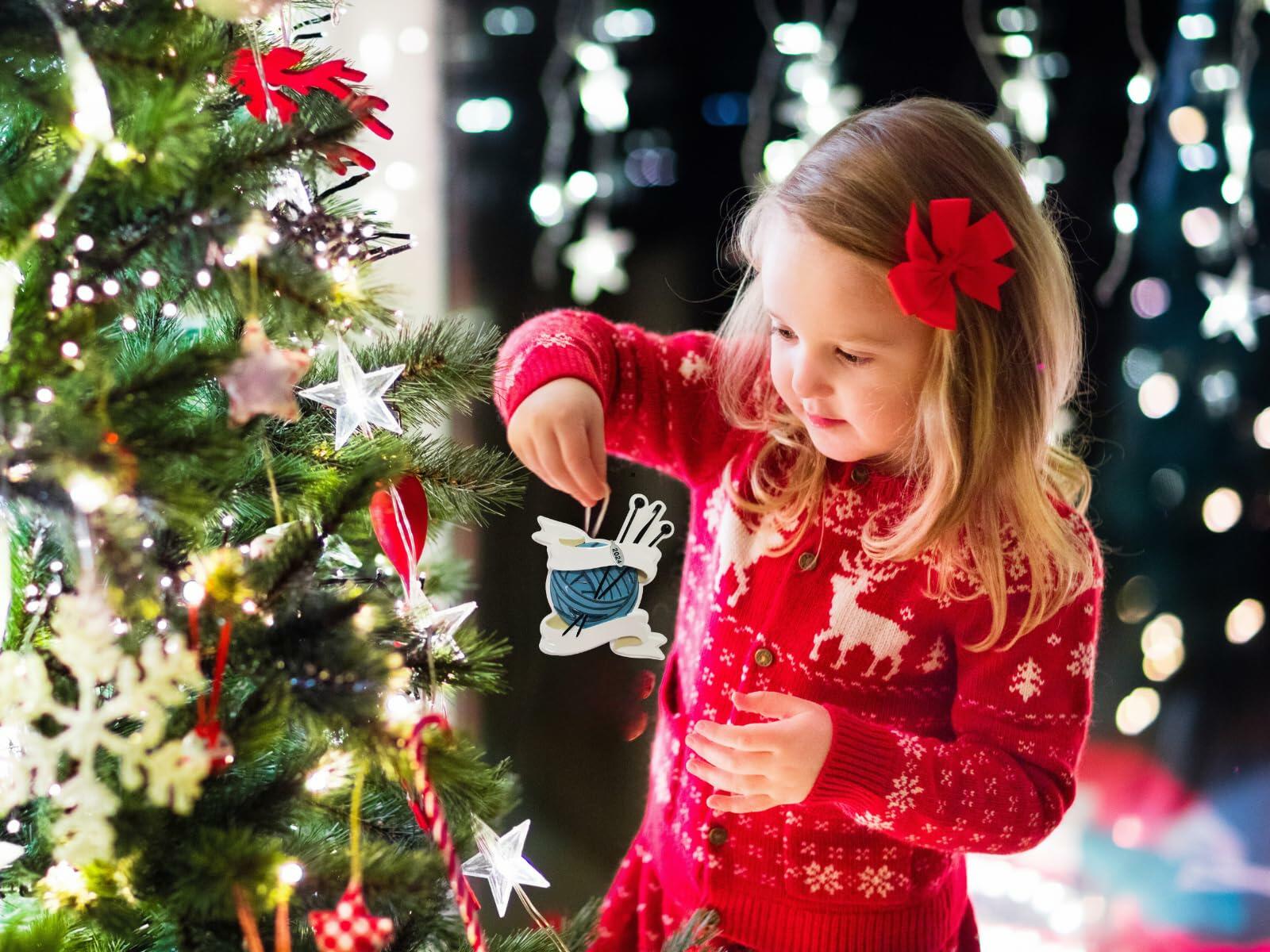 Knitting Gifts for Christmas 2025 - Colorful Ornament, Easy to Personalize at Home - Comes in Gift Box