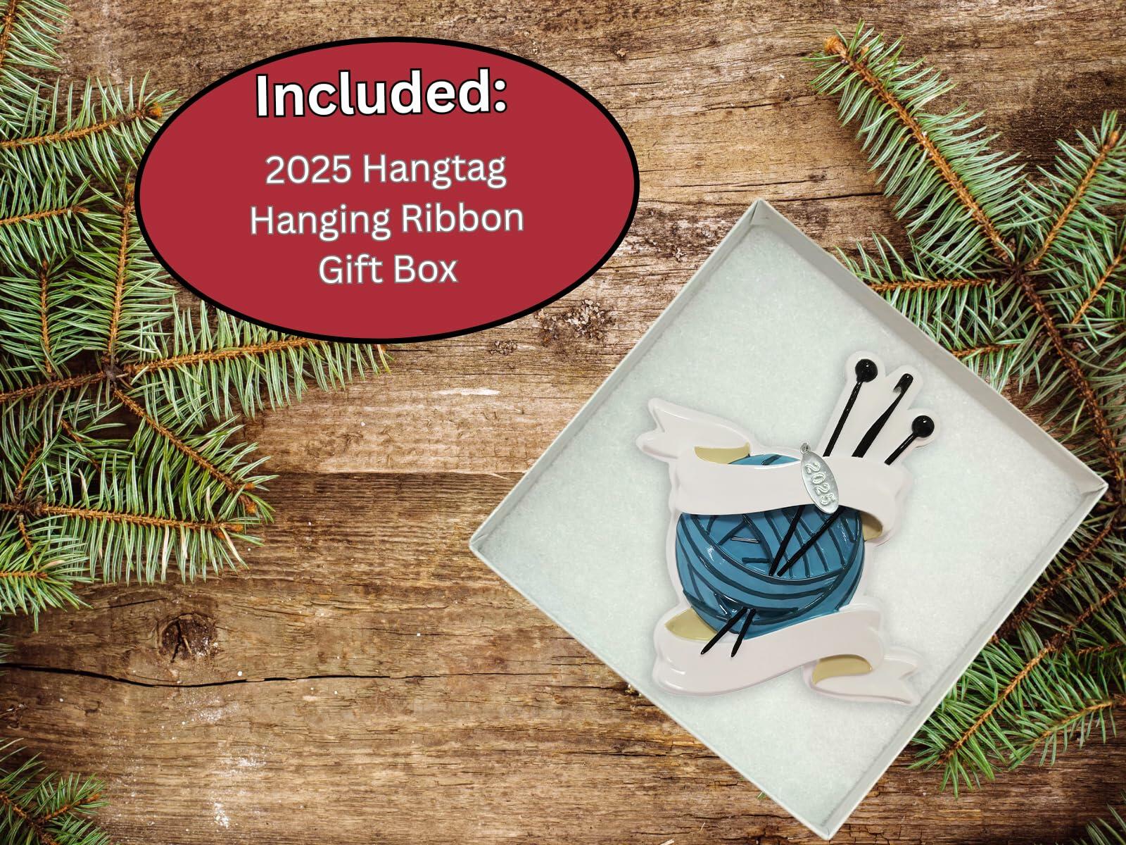Knitting Gifts for Christmas 2025 - Colorful Ornament, Easy to Personalize at Home - Comes in Gift Box