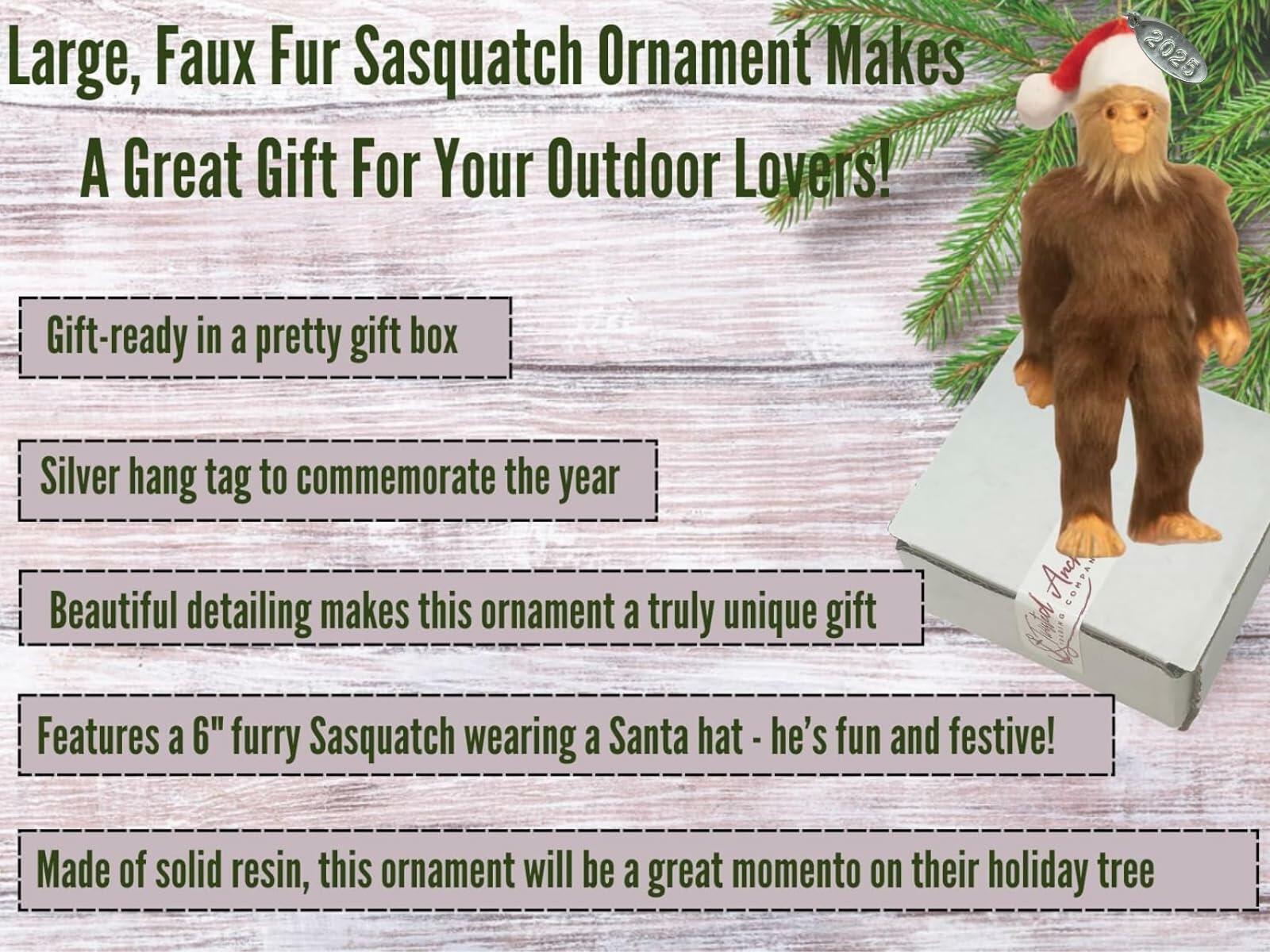Sasquatch Christmas Ornament | Arrives in Gift Box | Durable Resin Christmas