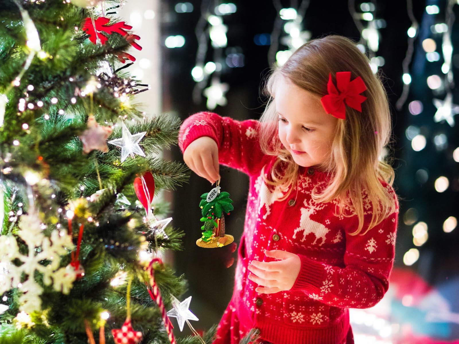 Palm Tree Ornament - Tropical Christmas, Beach Vacation Gift Souvenir Idea