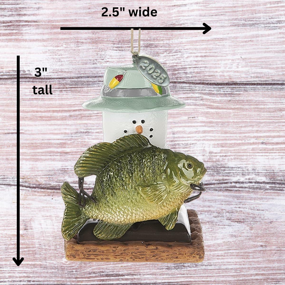 Smores Fishing Christmas Ornament, Fisherman Gifts, In Gift Box