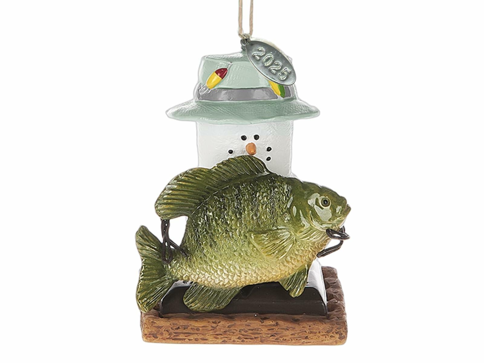 Smores Fishing Christmas Ornament, Fisherman Gifts, In Gift Box