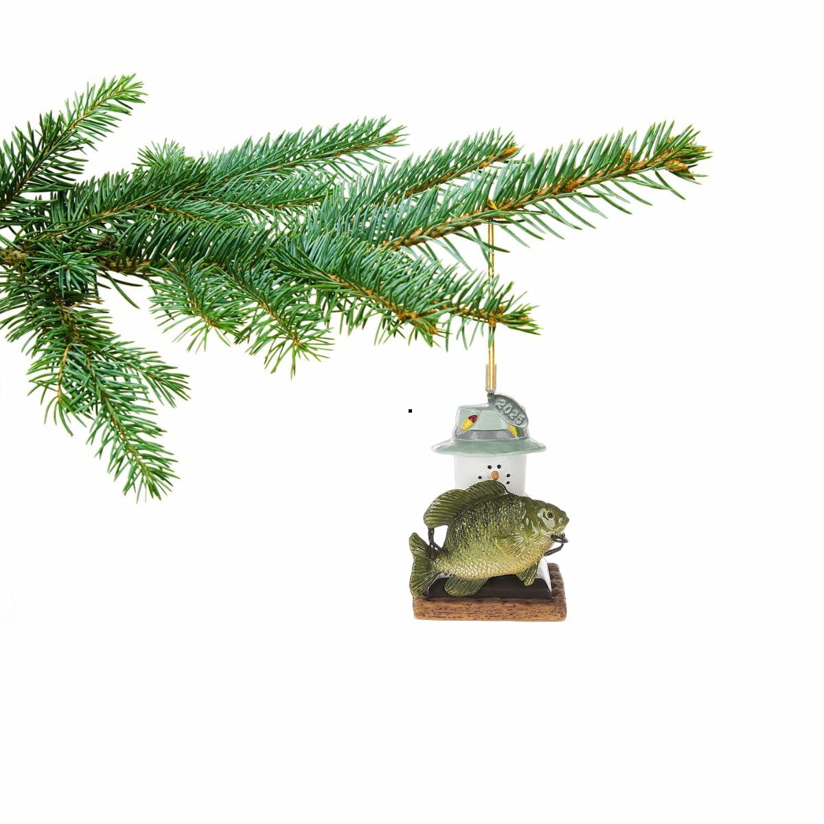 Smores Fishing Christmas Ornament, Fisherman Gifts, In Gift Box