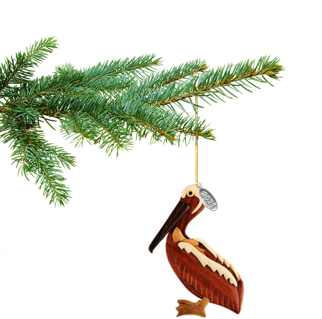 Pelican Christmas Ornament, Ornaments 2025 Gift Coastal Beach Bird Souvenirs FL