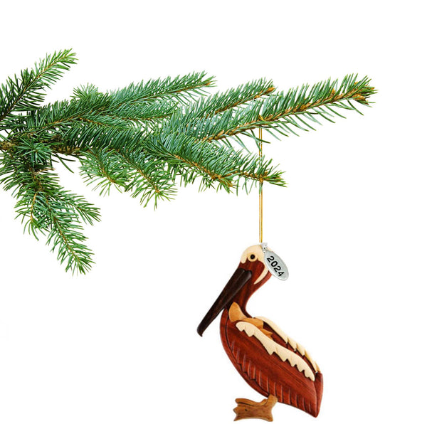 Pelican Christmas Ornament, Ornaments 2023 Gift Coastal Beach Bird Souvenirs FL