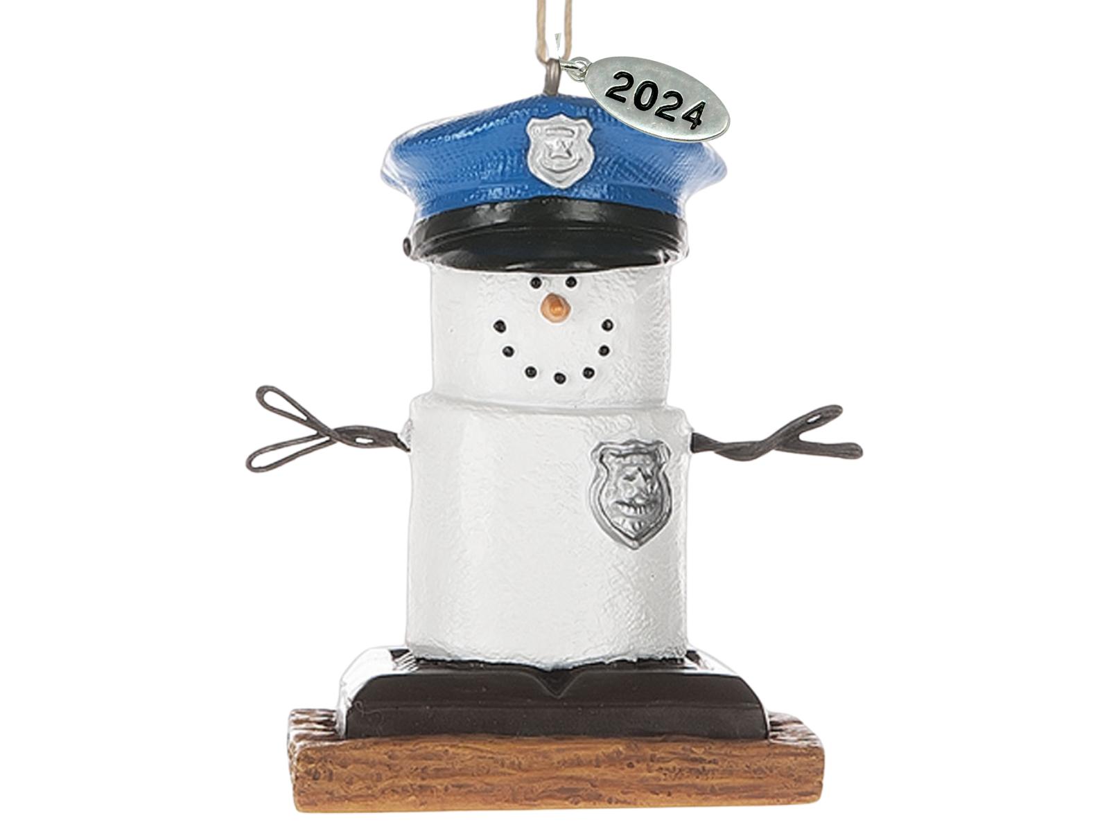 Smores Ornament 2024 - Police Officer Gifts, Police Christmas Ornaments - Cute Police Academy Graduation Gift - Comes in Gift Box So It's Ready for Giving