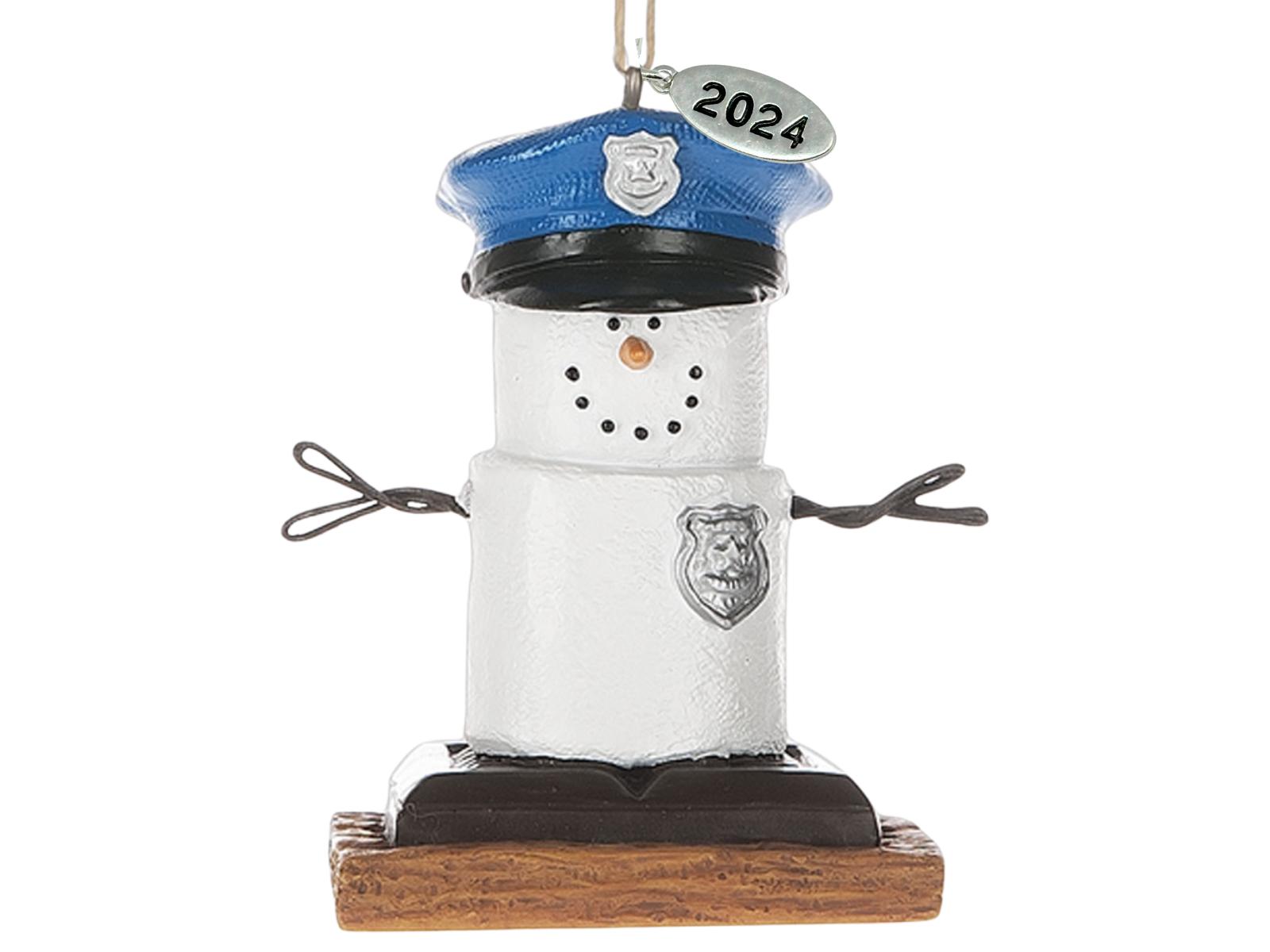 Smores Police Ornament, Police Officer Gifts, Police Christmas Ornaments - Cute Police Academy Graduation Gift - Comes in Gift Box So It's Ready for Giving