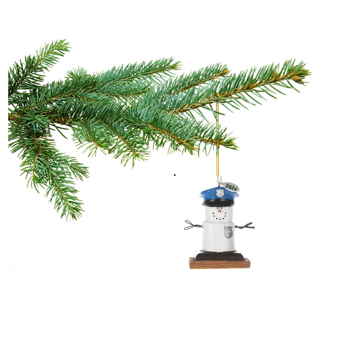 Smores Police Ornament, Police Officer Gifts, Police Christmas Ornaments - Cute Police Academy Graduation Gift - Comes in Gift Box So It's Ready for Giving
