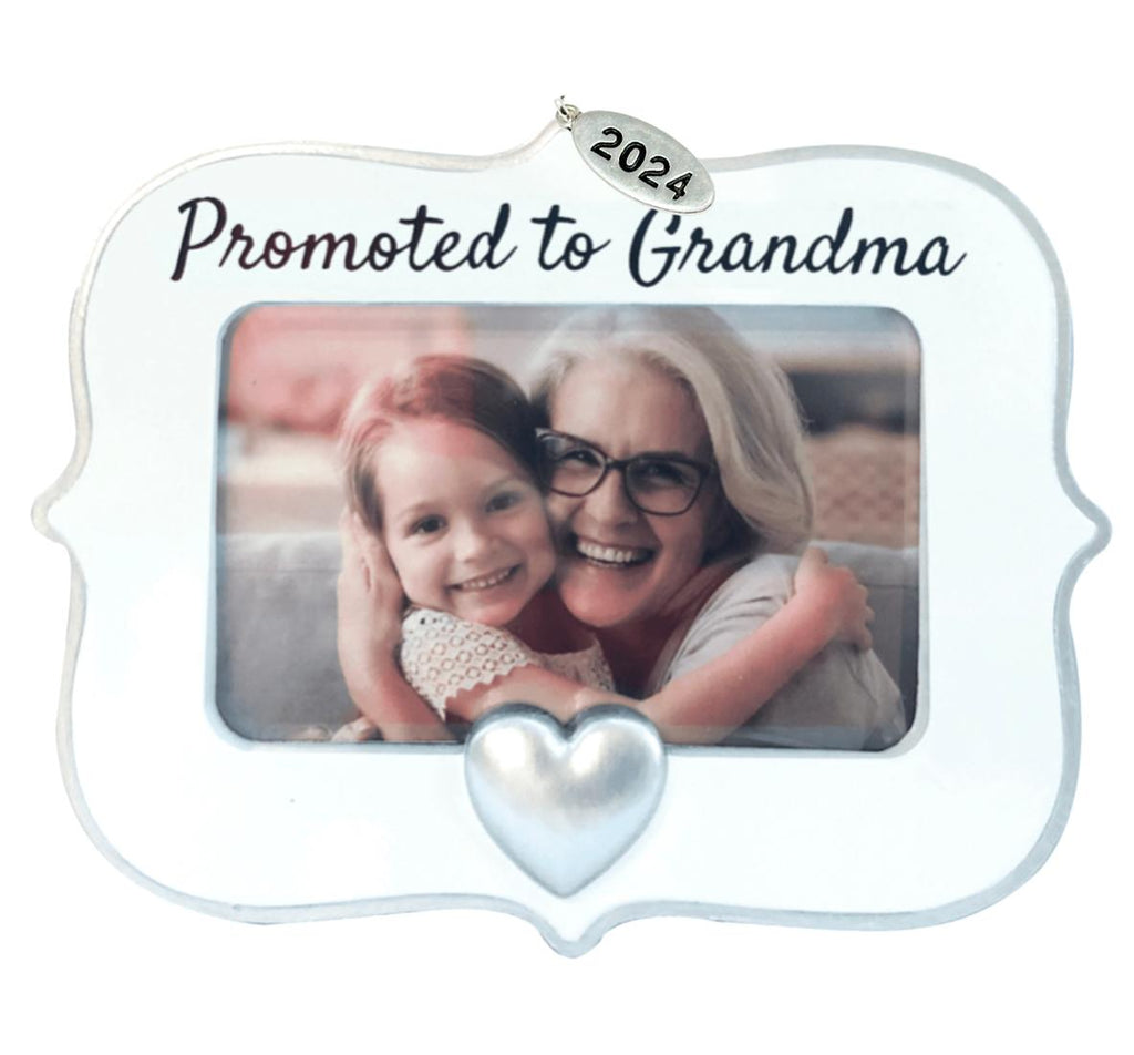 Twisted Anchor Trading Company 2025 Grandma's First Christmas Ornament Picture Frame - Grandmas First Christmas, Grandma Ornament - Easy to Personalize at Home - Comes in a Gift Box for Giving