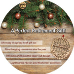 Funny Retirement Ornament - Retired Laser Cut Wood Ornament - Comes in an Gift Box (2024 - Teardrop Style)