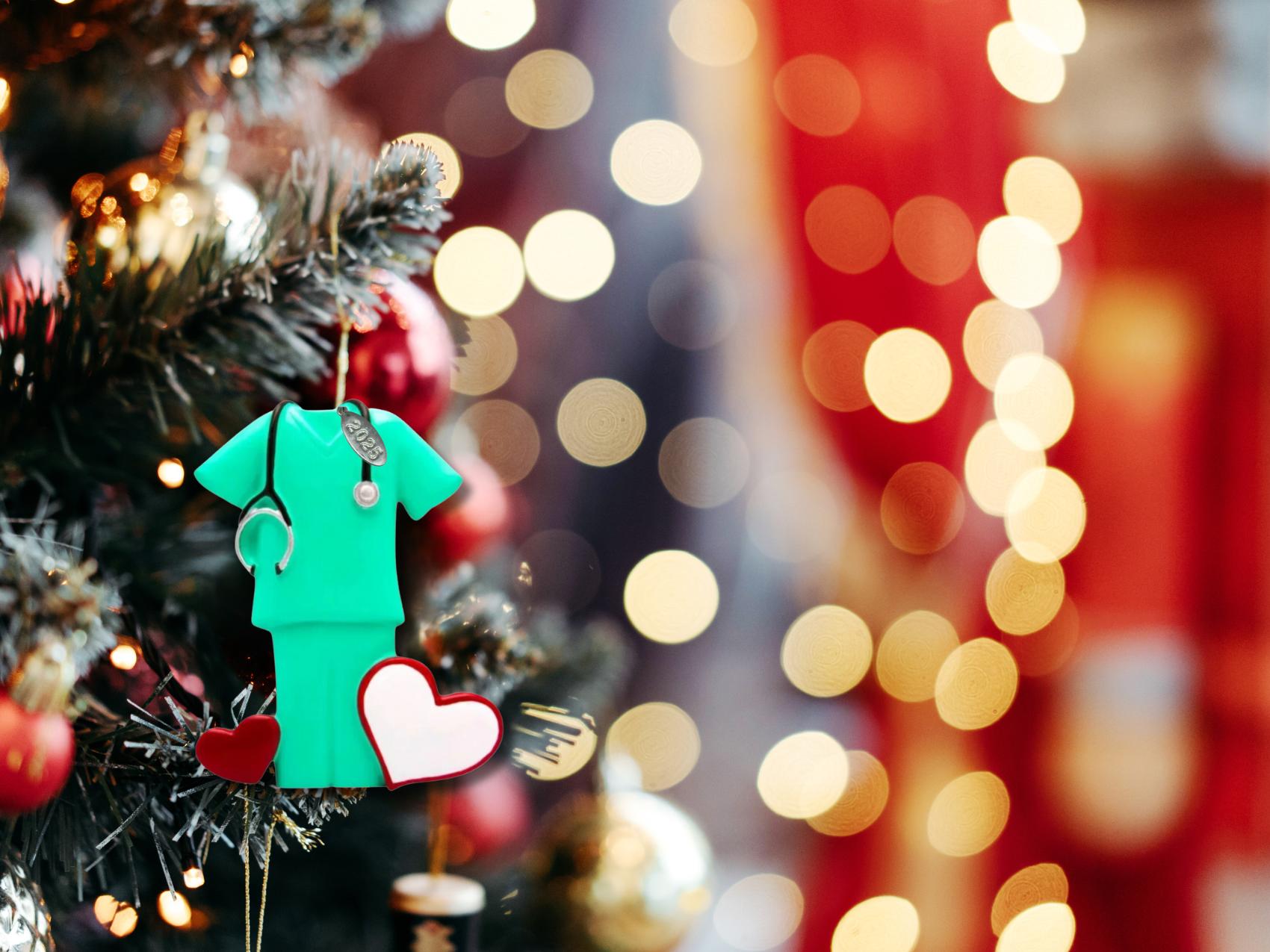 2025 Scrubs Nurse Ornament or Doctor Ornament - Can Be Personalized - Great for Medical Student Gifts, Doctor Gifts or Nurse Gifts - Comes in a Pretty Organza Gift Bag so its Ready for Giving