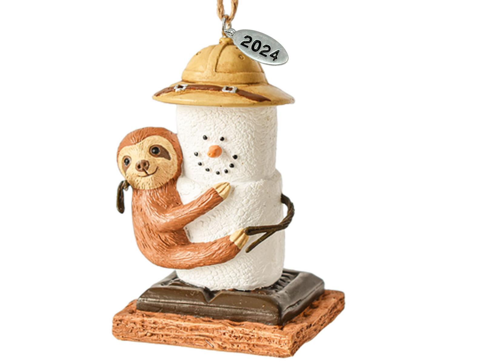 Sloth Ornament - Smores Sloth Christmas Ornaments - Comes in a Gift Box So It's Ready for Giving