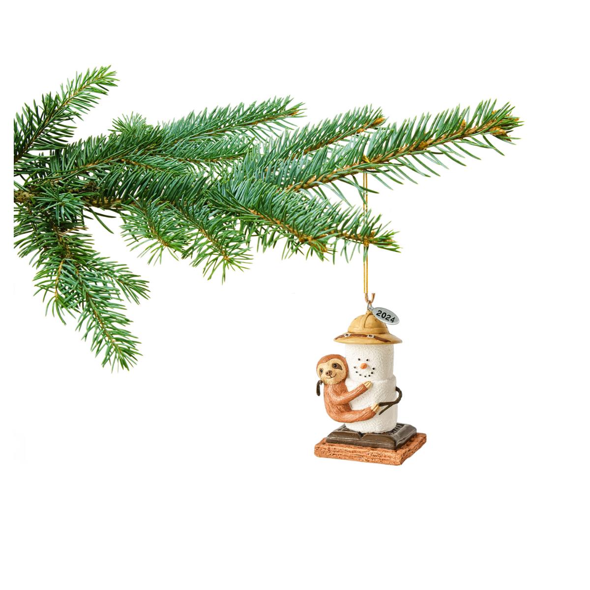 Sloth Ornament - Smores Sloth Christmas Ornaments - Comes in a Gift Box So It's Ready for Giving
