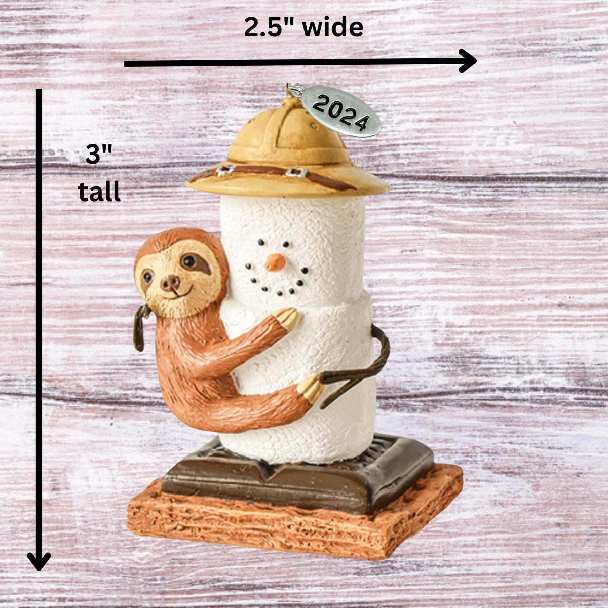 Sloth Ornament - Smores Sloth Christmas Ornaments - Comes in a Gift Box So It's Ready for Giving