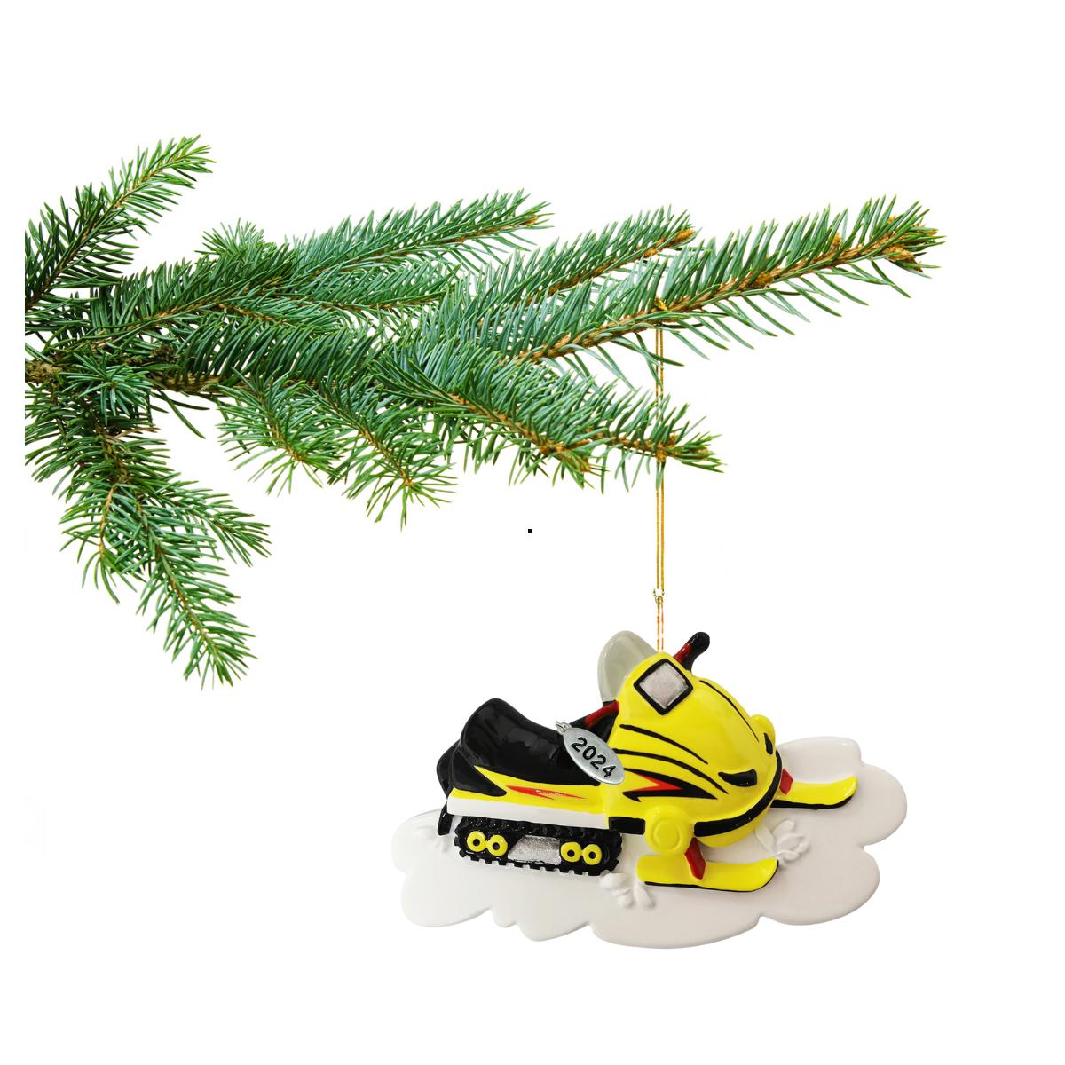 Snowmobile Ornament 2025, Snowmobile Gifts, Snowmobiling Christmas Ornament - Easy to Personalize at Home, Comes in A Gift Box So It's Ready for Giving