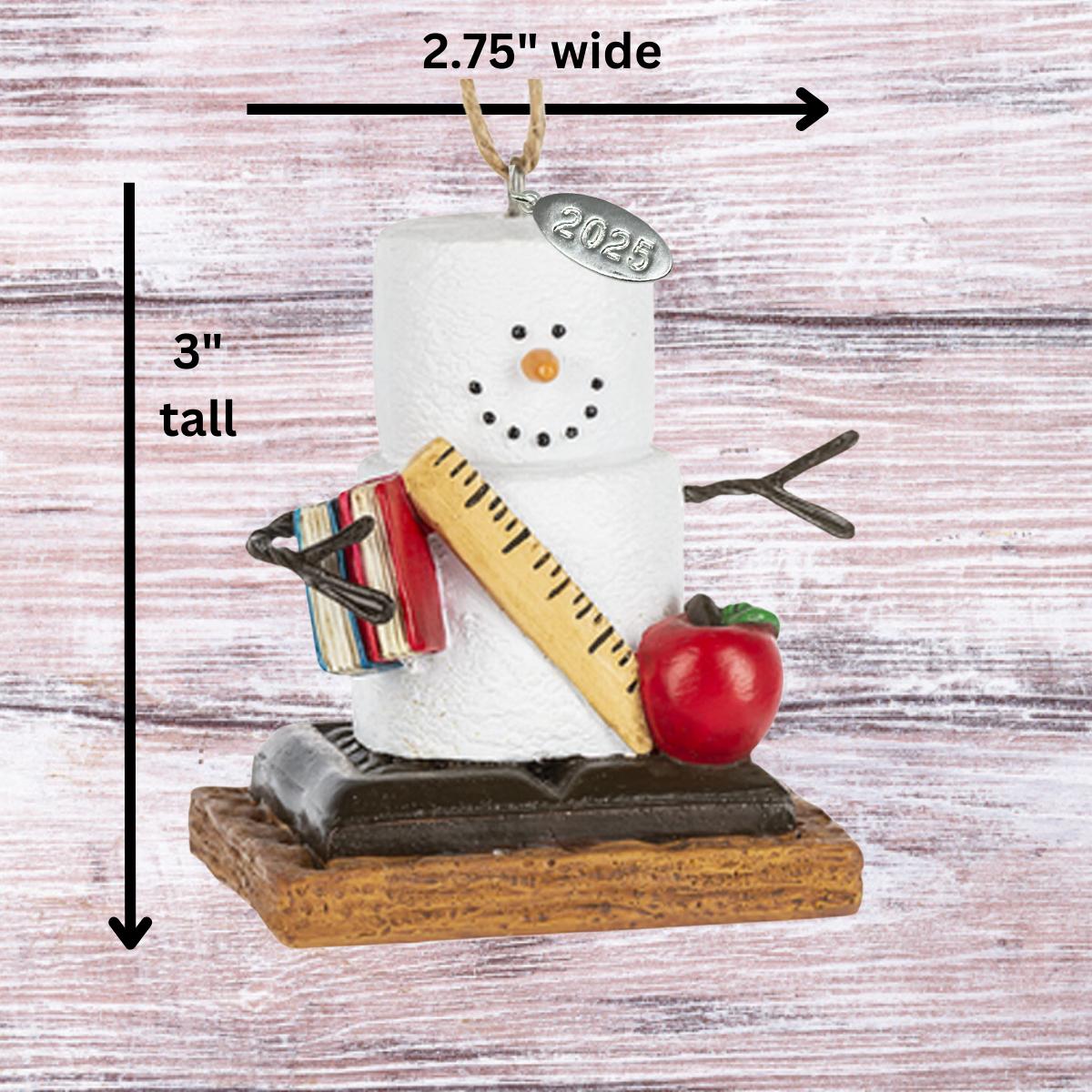 Smores Teacher Ornament,  Teacher Christmas Ornament or Teacher Gift - Stack of Books Smores - Comes in a Gift Box for Giving