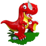 Dinosaur Christmas Ornament - Red T-Rex Ornament - Easy to Personalize at Home - Comes in Gift Bag So Its Ready for Giving!