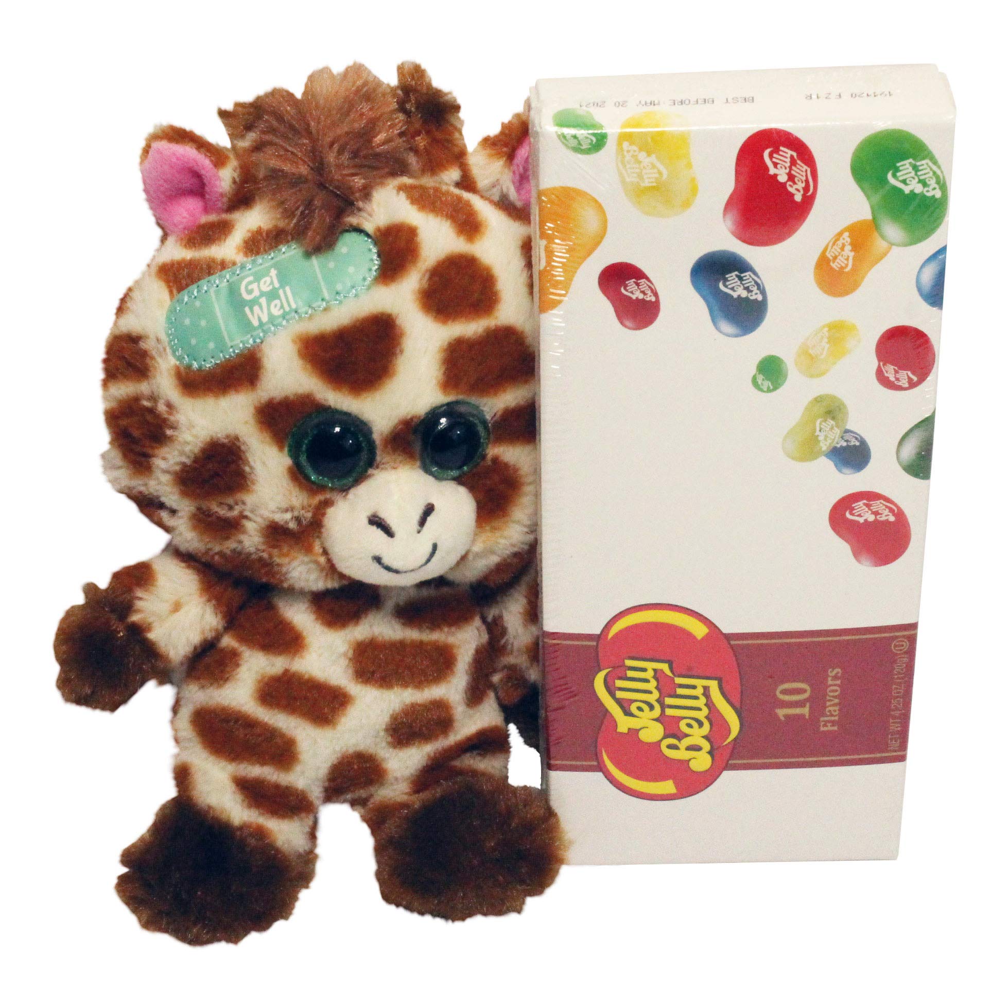 6" Beanie Boo Get Well Plush Friend Gift Set - Comes with Jelly Belly Gift Box, Comes in a gift bag