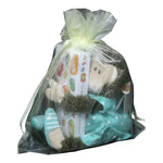 Get Well Gifts - 8" Cuddly Marvin Monkey Hang In There Plush Gift Set with Jelly Belly Jelly Bean Gift Box, Comes in organza bag